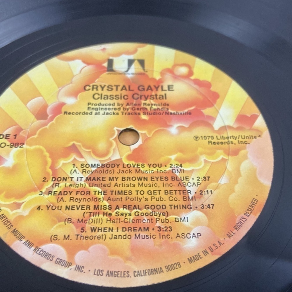 Crystal Gayle Classic Crystal 1979 Liberty Records LOO-982 Vinyl Record LP - Picture 4 of 7
